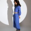 Mens Linen Shirt and Pants, Summer Set, Trouser with Drawstring and Elastic Waist and Side Pocket, Short Sleeve Shirt with Small Collar,