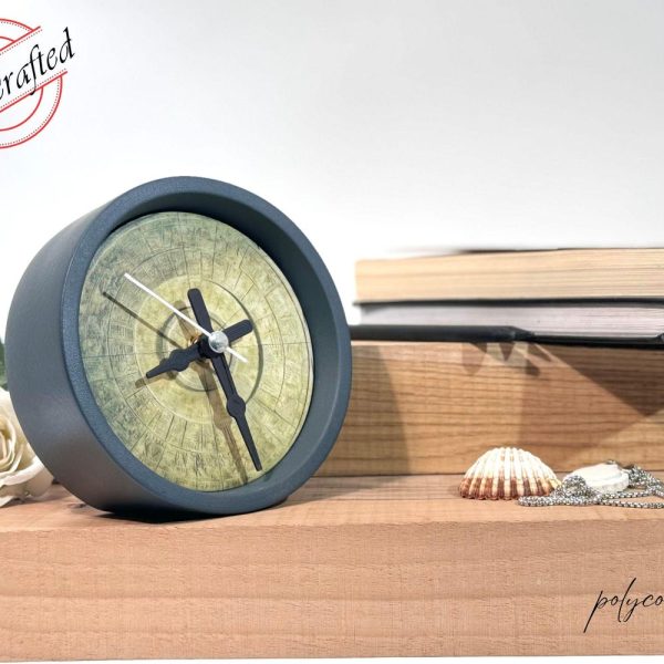 Concrete Tabletop Clock, Silent Mechanism, Modern & Rustic Desk Decor, Handmade Resin Tabletop Clock, Gift, Office Desk Clock,Unique Decor