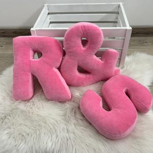 throw pillow, Pink letter pillow, Housewarming gift, Personalized pillow monogram custom letter, alphabet Pillow, baby shower gift