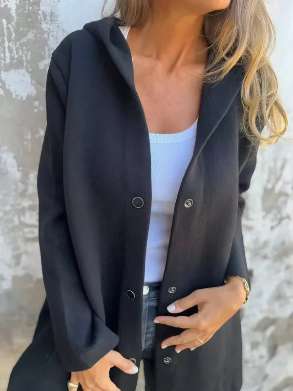 ✨Casual Single Breasted Hooded Jacket