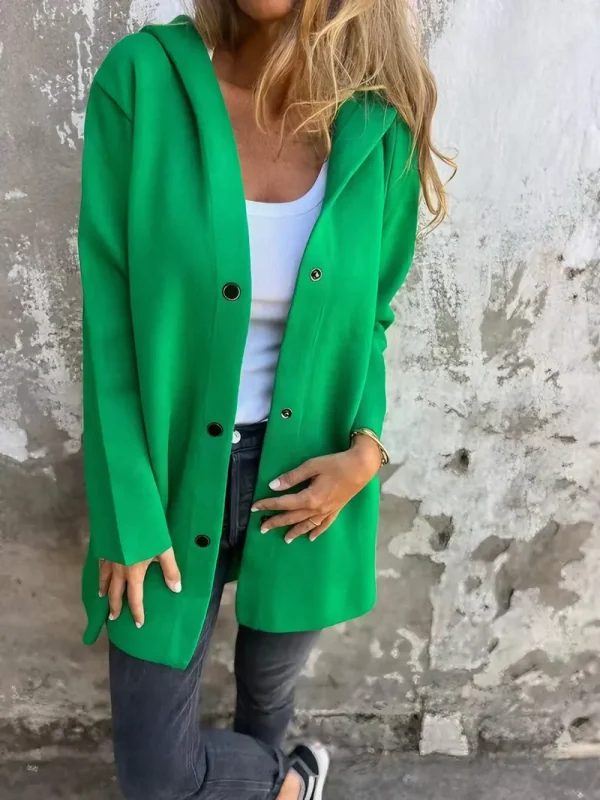 ✨Casual Single Breasted Hooded Jacket