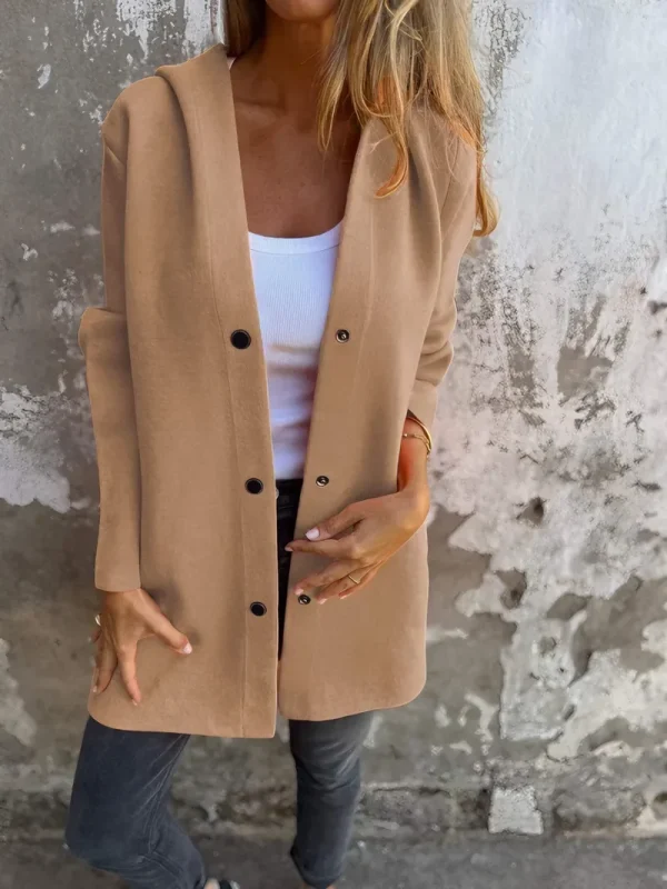 ✨Casual Single Breasted Hooded Jacket