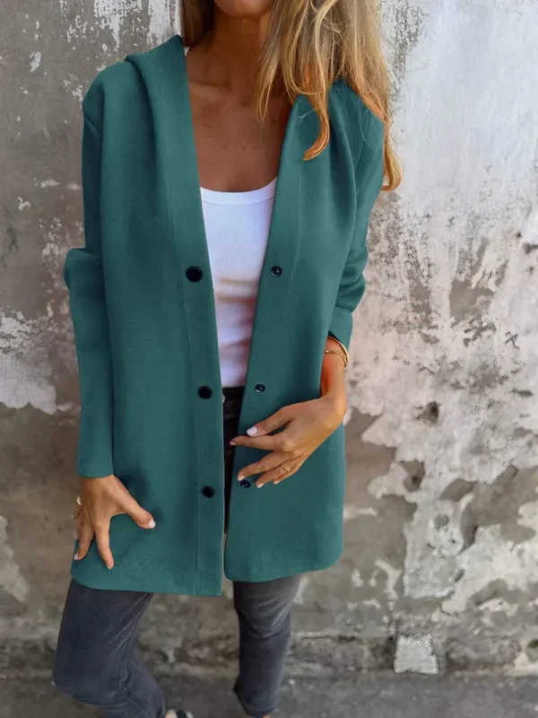 ✨Casual Single Breasted Hooded Jacket