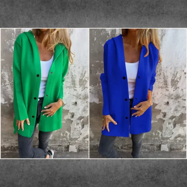 ✨Casual Single Breasted Hooded Jacket