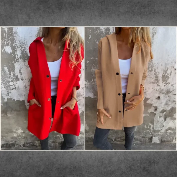 ✨Casual Single Breasted Hooded Jacket