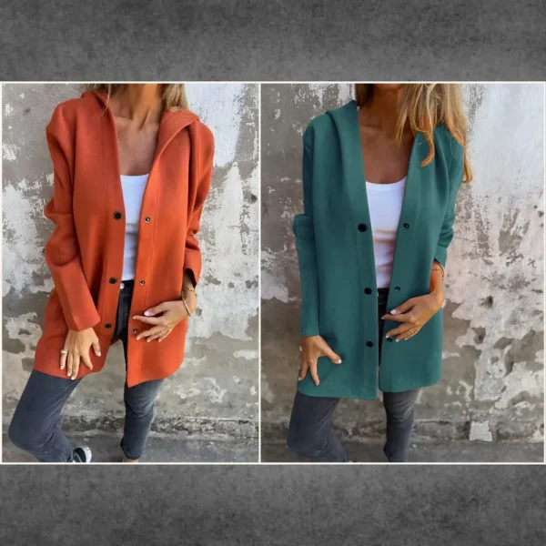 ✨Casual Single Breasted Hooded Jacket